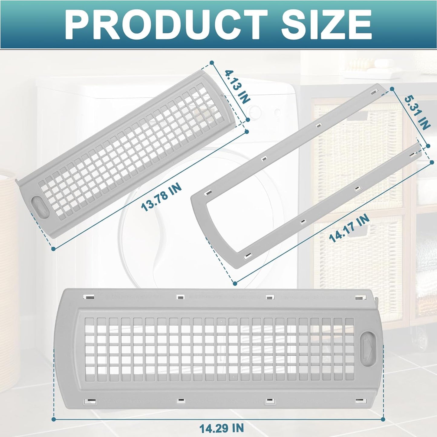 WE22X35337 Washer Dryer Lint Screen Filter by Cenipar, Compatible Replacement for G-E Washer Dryer Models