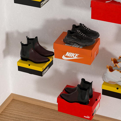 Wall-6 Pack Floating Shoe Shelves for Sneaker Shelves-Levitating Shoe Display Stand Acrylic Sneaker Wall Hanger,Shoe