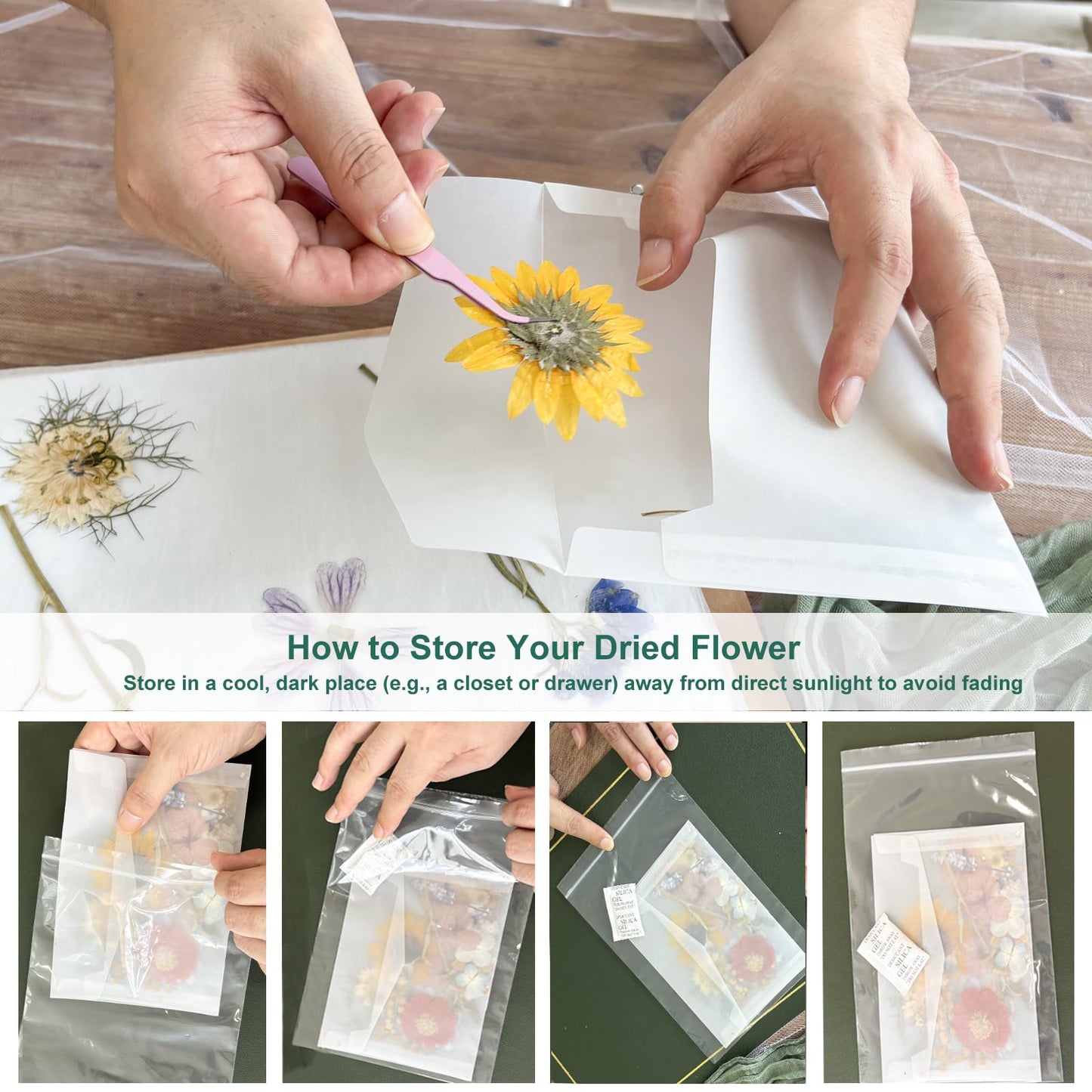 KAXYEW Large Flower Press Kit, 11"x11" Wooden Flowers Pressing Boards with Storage Bag, DIY Pressed Flowers Art - Fridge Magnet Bookmark Art Craftst Presservation Gifts for Flower Plant Lovers