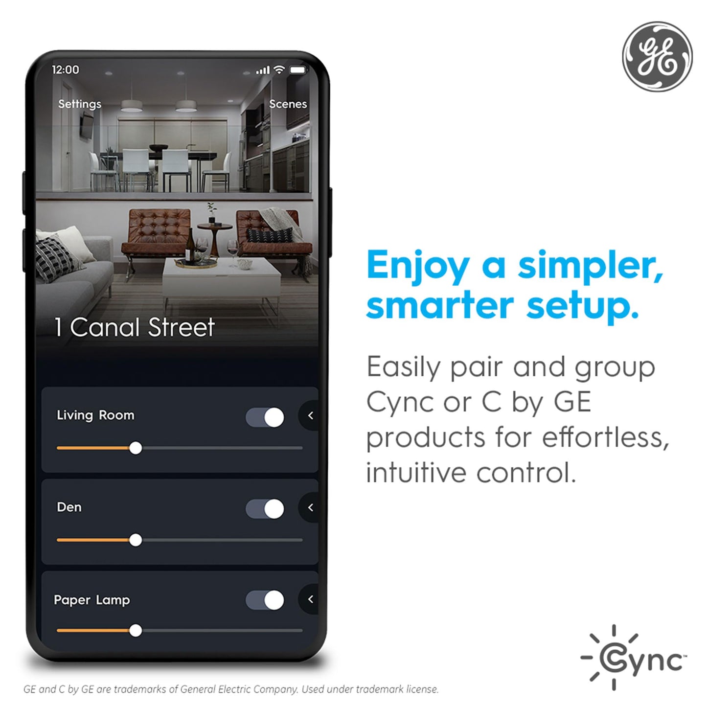 GE CYNC Smart Dimmer Light Switch, Neutral Wire Required, Bluetooth and 2.4 GHz WiFi 4-Wire Switch, Works with Amazon Alexa and Google Home, White Light Dimmer (1 Pack)