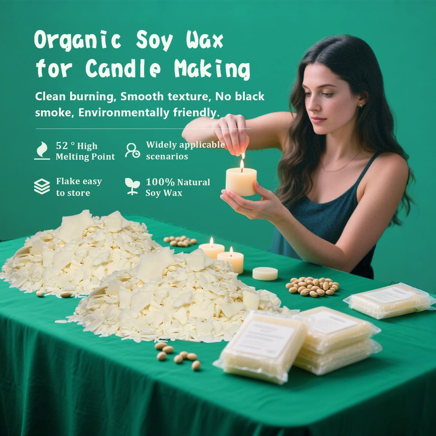 FAIRYELF Candle Making Kit for Adults with Soy Wax Wax Melter, Complete Candle Making Supplies, DIY Starter Scented Candle Wax Kit, Perfect as Home Decorations