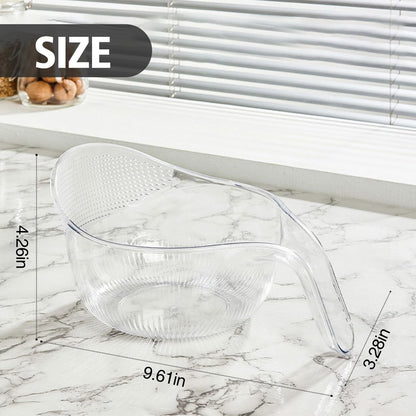 2-In-1 Rice Strainer,Large Rice Washer Beans Washer Strainers And Colanders - Washing Bowl for Fruit Washing Bowl With Strainer,Rice Washing Bowl Multifunctional Drain Basket (White)