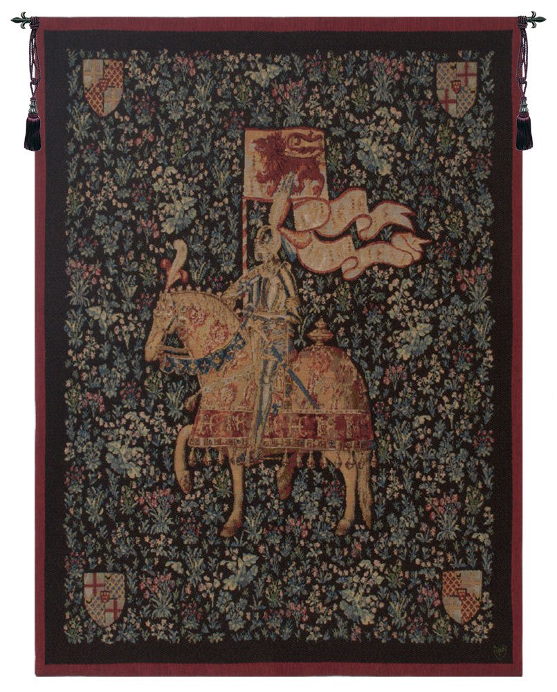 Charlotte Home Furnishings Inc. Le Chevalier French Tapestry Wall Hanging, 38 X 28 Inch, Viscose Cotton And Polyester Blend Wall Art, Woven In France, Perfect gor Home Decor And Wall Decor