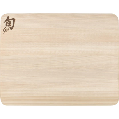 Shun Cutlery Small Hinoki Cutting Board, 10.75" x 8.25" Small Wooden Cutting Board for Kitchen, Medium-Soft Wood Preserves Knife Edges, Forest Stewardship Council Certified, Japanese Chopping Board
