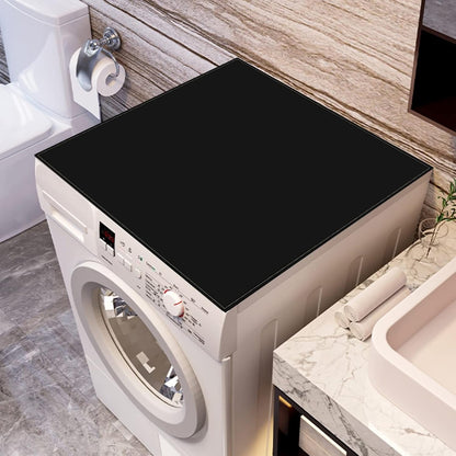 Washer or Dryer Top Mat Cover, Anti-Slip Dust-Proof Top Cover, 23.6'' x 23.6'' Black Covers for Home Kitchen