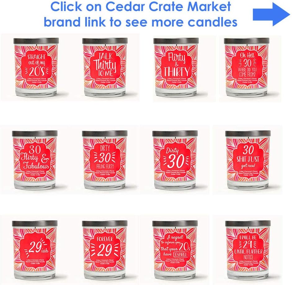 30th Birthday Candles for Her, Talk Thirty to Me, Gifts for Women, 100% Soy Wax, Made in USA, Sister Bestie