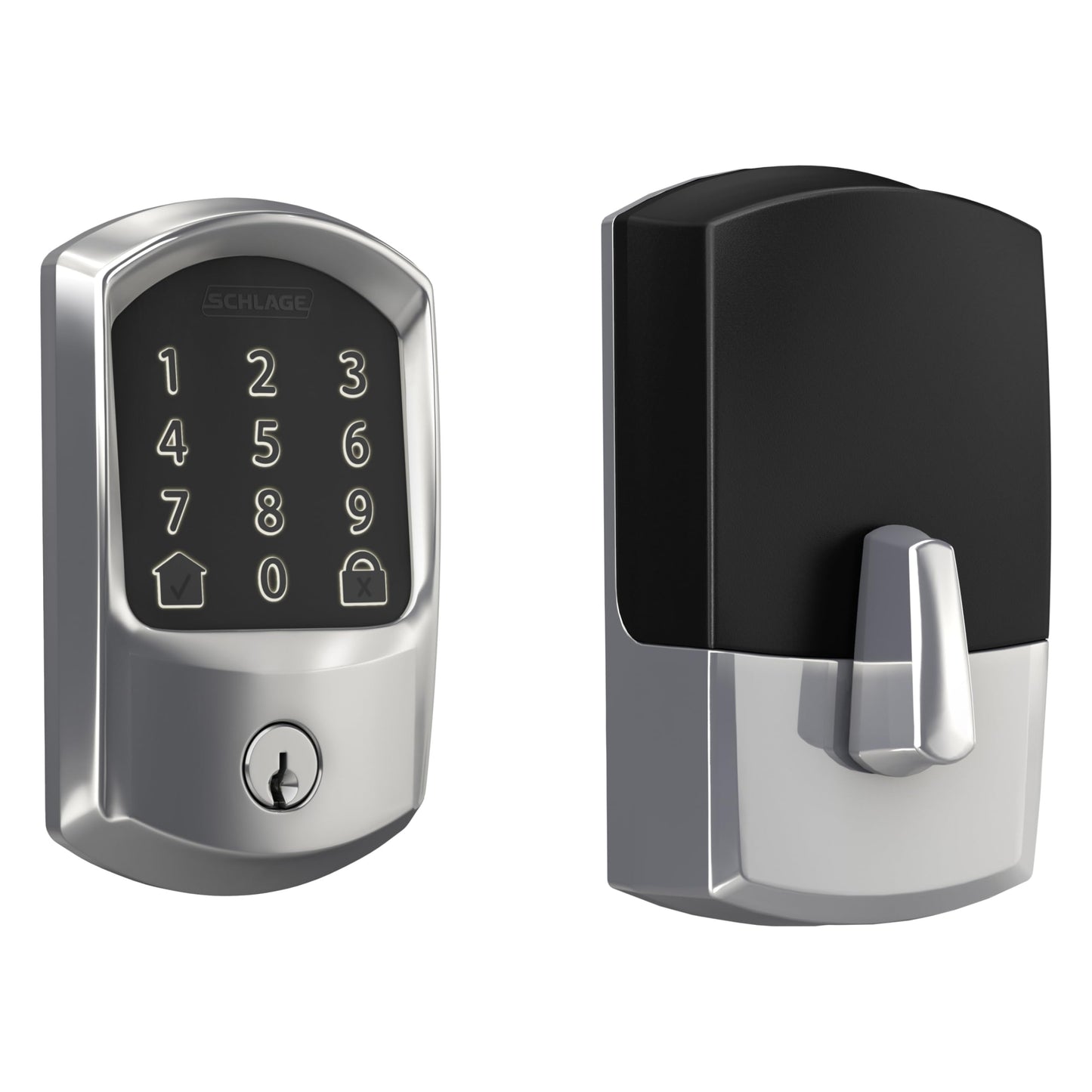 Schlage Encode Smart WiFi Deadbolt Lock for Front Door - Keyless Entry with App or Touchscreen - Works with Alexa, Hey Google, & Airbnb - Create Codes for Guests - Matte Black