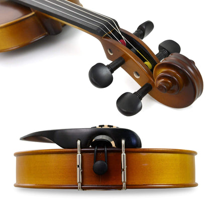 Ricard Bunnel G2 Violin Outfit 1/8 Size - Carrying Case and Accessories Included - Solid Maple Wood and Ebony Fittings By Kennedy Violins