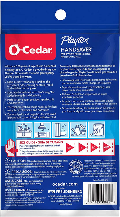 Playtex HandSaver Reuseable Rubber Cleaning Gloves (Medium, 12 Pairs), Everyday Protection Reusable Household Gloves