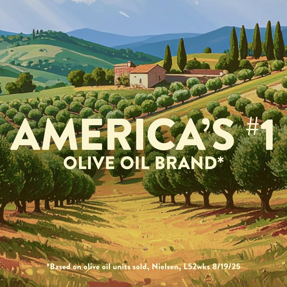 25.4 Oz., Pompeian Easy Squeeze, Smooth Extra Virgin Olive Oil, First Cold Pressed, Mild and Delicate Flavor, Mess