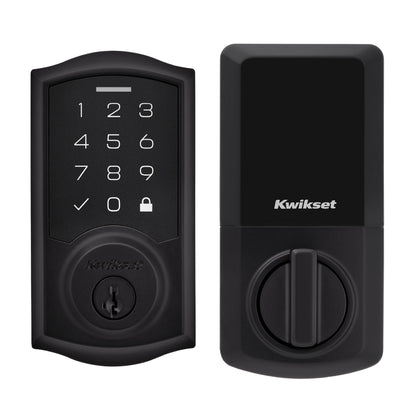 Kwikset SmartCode 270 Keyless Entry Electronic Touchpad Deadbolt Door Lock with Auto-Lock, Custom User Codes, Advanced Security in Satin Nickel Traditional