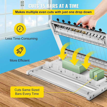 Adjustable Multi-Wire Soap Cutting Machine for Homemade Soaps - DIY Cutter for 2cm, 2.5cm, and 3cm Thickness - Perfect for Soap, Bread, and Cake Making