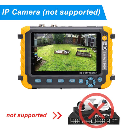 Anpviz 5 Inch 4 in 1 CCTV Monitor Tester, AHD/TVI/CVI/CVBS Coaxial Analog Video CCTV Tester, UTP/PTZ Cable Test for 1080P/3MP/4MP/5MP/8MP Analog Security Camera, VGA DC12V Output Camera