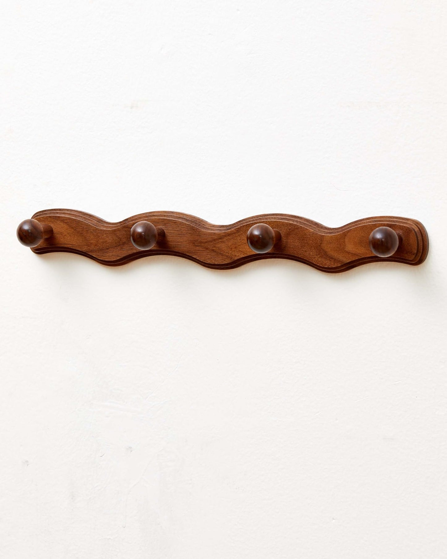 Wood Coat Rack Wall Mount - 4Pack Walnut Coat Hooks for Hanging Clothes,Keys, Robes,Purse,Towels,Bags,Backpack, Modern Decorative Wall hooks Heavy Duty Hanger Organizer for Bathroom,Entryway & Bedroom