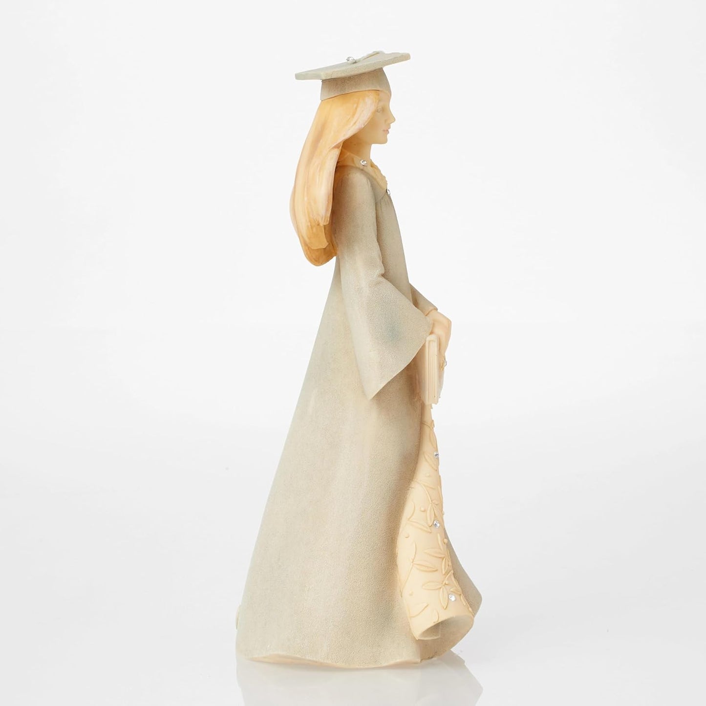 Foundations Stone Resin Figurine, Graduation Girl, 7.68”