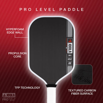 JOOLA Ben Johns Perseus Pro IV 16mm Pickleball Paddle - Tech Flex Power - Elongated Shape for Power & Spin - Propulsion Core Increases Power & Touch - UPA-A Certified - USAP Approved - NFC Chip