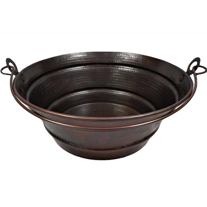 Simply Copper 15" Round Copper Bucket Sink