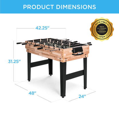 Best Choice Products 10-in-1 Combo Game Table Set w/Hockey, Foosball, Pool, Shuffleboard, Ping Pong, Checkers, Bowling, and Backgammon - Natural