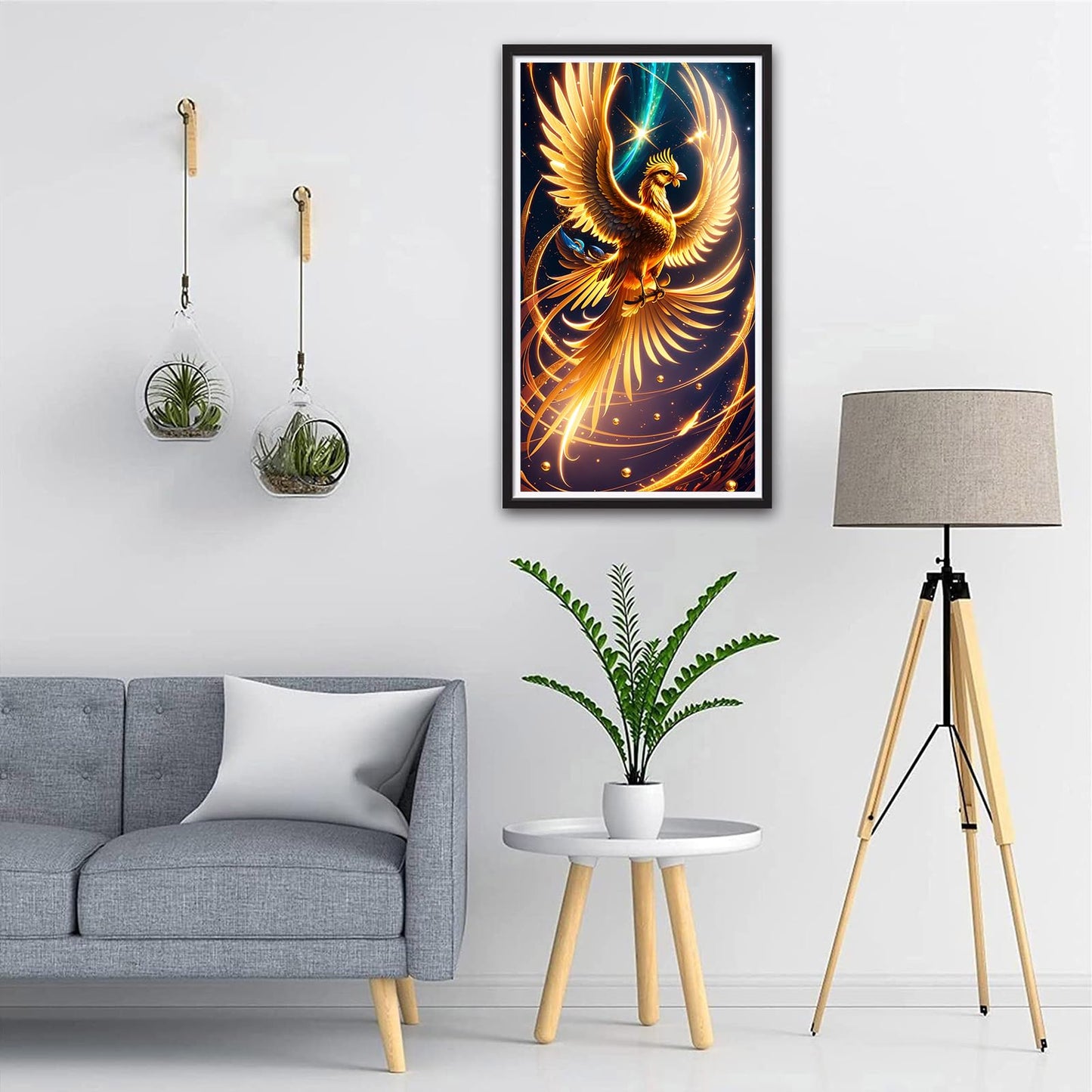 ZHUMUTO Large 5D Diamond Art Painting Kits for Adults,15.7x27.5inch Phoenix D DIY Full Round Drill Diamond Dots Large Size,Big Gem Art and Crafts for Home Wall Decor Gifts