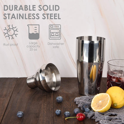 Esmula Cocktail Shaker Set,12 Piece 25oz Bartender Kit with Stand,Bar Set for Mixed Drink, Professional Bar Accessory : Shaker,Jigger,Strainer,Muddler,Liquor Pourers, House Warming Gifts