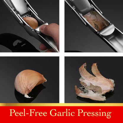 Coolklick Heavy Duty Garlic Press, No Peeling Needed, Stainless Steel Professional Garlic Mincer & Crusher, Dual Lever-Assisted Design with Large Capacity Chamber for Effortless Garlic Crushing.