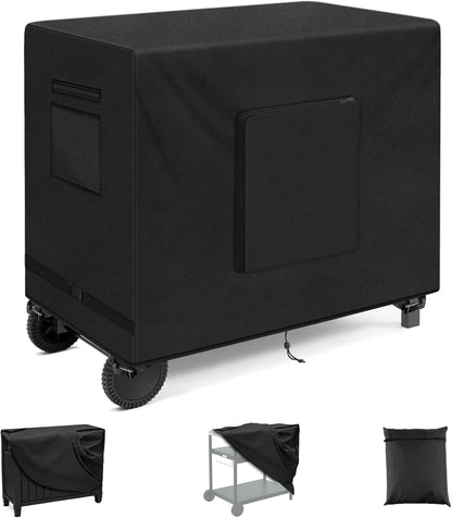 40 Inch 600D SIRUITON Outdoor Bar Cart Cover for BBQ Food Prep Table, Heavy Duty Oxford Fabric Outdoor Dining