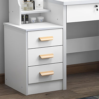 KEIKI Vanity Desk with Mirror for Makeup, Dressing Table Set with Stool,4 Drawers, White