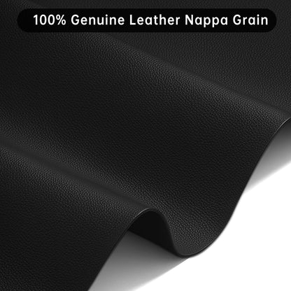 Real Leather Mens Bifold Wallet RFID Blocking Slim Minimalist Front Pocket - Thin & Stylish with ID Window in Gift Box (Nappa, Black)