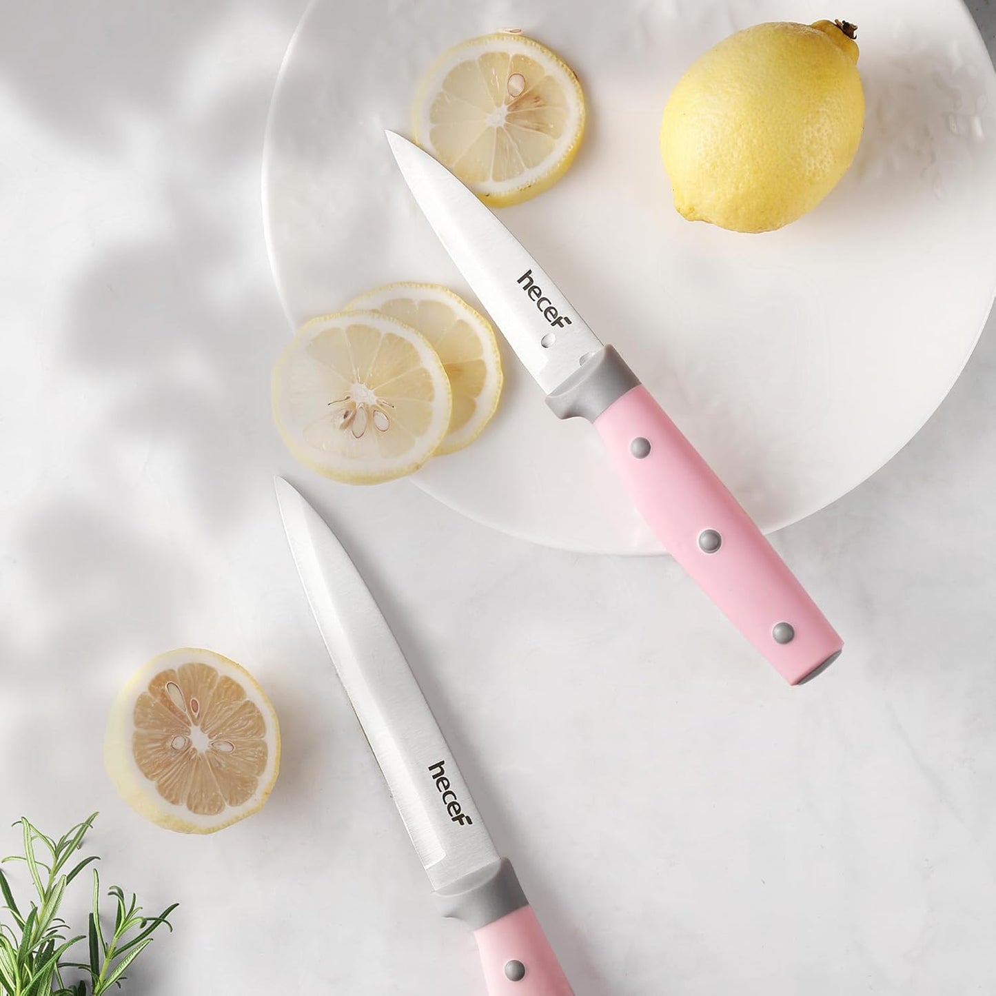 hecef Kitchen Knife Set with Magnetic Strip, 6 pcs Professional Knives Set for Kitchen, 13-inch Magnetic Strip