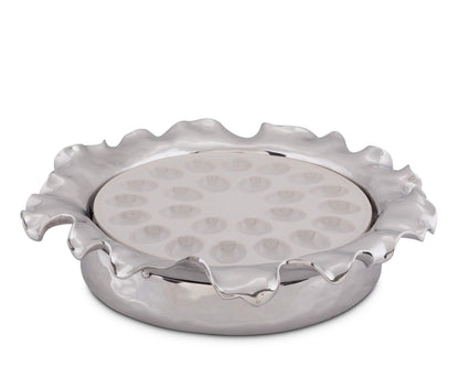 Arthur Court Carmel Pattern Cheese/Bar Board Charcuterie Platter & Serving Tray 18 inch Diameter 4 inch Tall