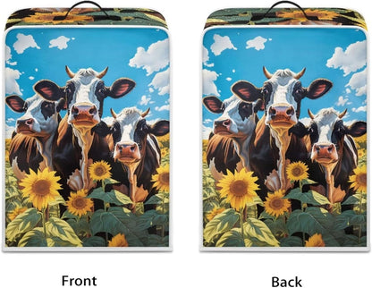 Cow Sunflower Coffee Machine Covers, Anti Dust Covers for Blender Mixer Juice Machine, Keep Kitchen Office Clean