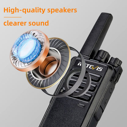 Retevis RT68 Walkie Talkies with Earpiece, Portable FRS Two-Way Radios Rechargeable, with 6 Way Multi Unit Charger, Hands Free, Long Range, Rugged 2 Way Radios 6 Pack for Adults School Church