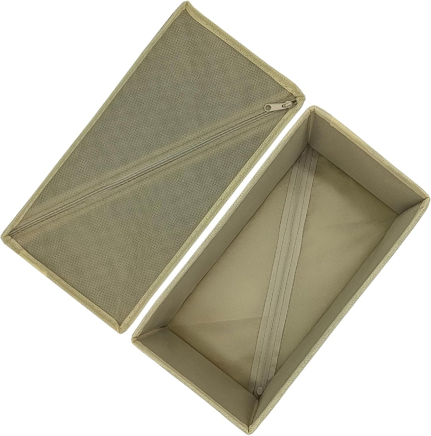Drawer Organizer for Clothes, Set of 3 Storage Boxes, Sock and Underwear Organizer Dividers for Closet Dresser Drawers