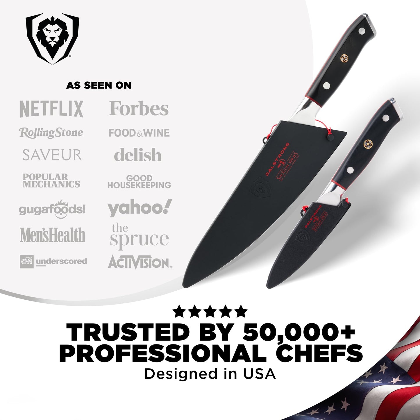Dalstrong 2-Piece Japanese Knife Set — 8" Chef (Gyuto) + 3.5" Paring — 66-Layer Damascus AUS-10V Steel (8–12° Edge), G-10 Handles — Shogun ELITE For Sushi, Precision Prep & Serious Home Cooks