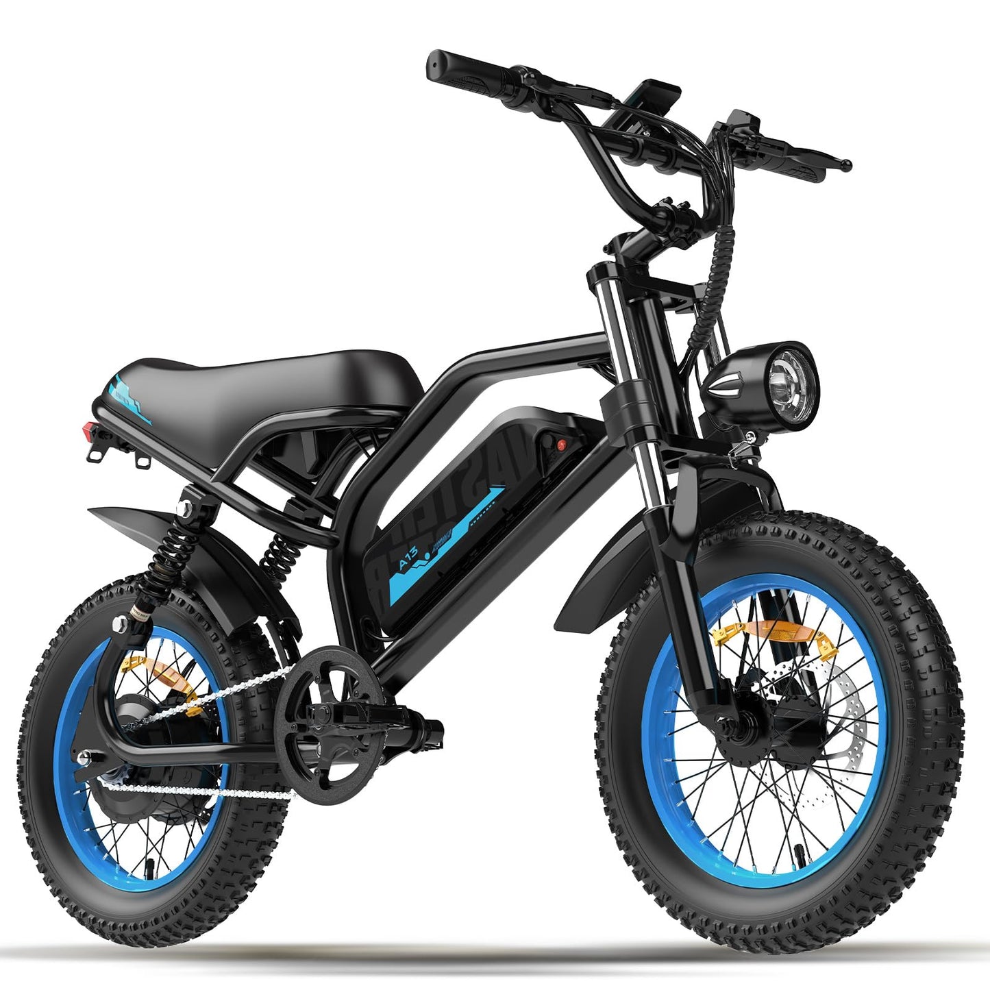 VDL Mountain Electric Bike for Teenager, 16" Fat Tire Ebike, Wider Seat 800W Peak Motor, Removable Battery, Front Fork Suspension, 20MPH, UP to 35 Miles Mountain Ebike, for Leisure Riding&Commuting