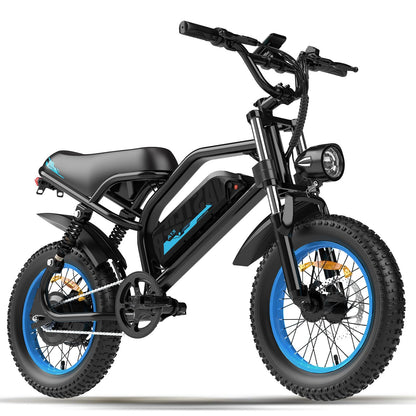 VDL Mountain Electric Bike for Teenager, 16" Fat Tire Ebike, Wider Seat 800W Peak Motor, Removable Battery, Front Fork Suspension, 20MPH, UP to 35 Miles Mountain Ebike, for Leisure Riding&Commuting