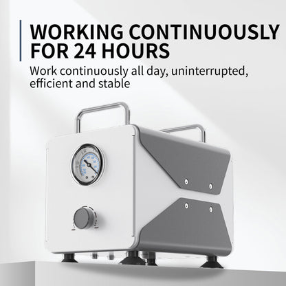 Xiuilab Vacuum Pump Dual-Purpose Diaphragm Pump 48W 30L/min Oil-Free Lab Pump with Dual-Scale Gauge Adjustable Speed Suction & Pressure Low Noise Continuous Duty for Filtration