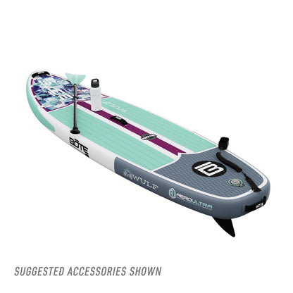 BOTE Wulf Aero Inflatable Stand Up Paddle Board Kit Includes Accessories Adjustable Paddle iSUP Travel Bag Blow Up Pump Safety SUP Coiled Leash Multiple Sizes