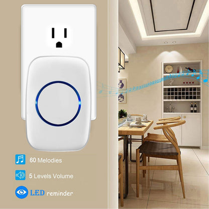 Door Chime When Door Opens, FullHouse Door Sensor Wireless Entry Alarm with 1000ft Range, 60 Chimes and 5 Volume Levels for Business/Store/Home/Office