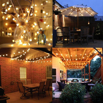 Merdeco Globe Plug in String Lights, 10ft/3m, 20 LED Bulb Warm White Fairy Lights for Decoration