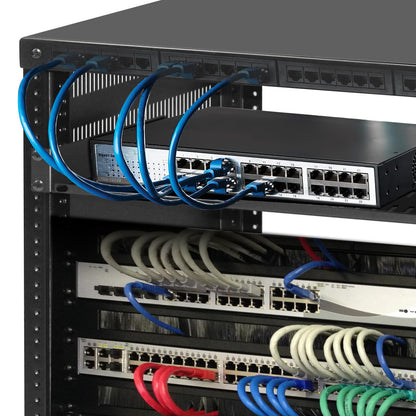 12U Rack with Caster Wheels, Heavy-Duty AV Rack with Adjustable Steel Shelf, Open Frame Server Rack for IT, AV, Data & Computer Equipment, 500lb Capacity, 19.7" W x 17.7" D x 26.8" H