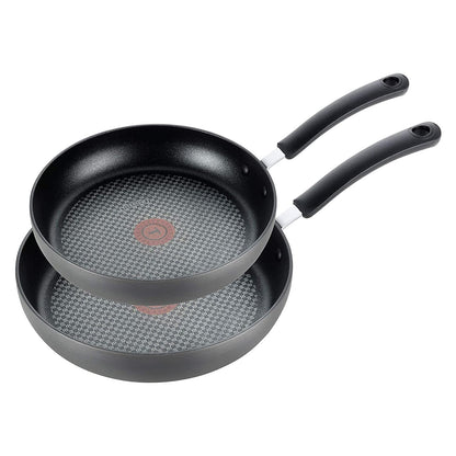 T-Fal Ultimate Hard Anodized Nonstick Fry Pan Set 2 Piece, 8, 10 Inch, Oven Broiler Safe 400F, Kitchen, Cookware, Pots and Pans Set Non Stick, Frying Pans, Dishwasher Safe, Onyx