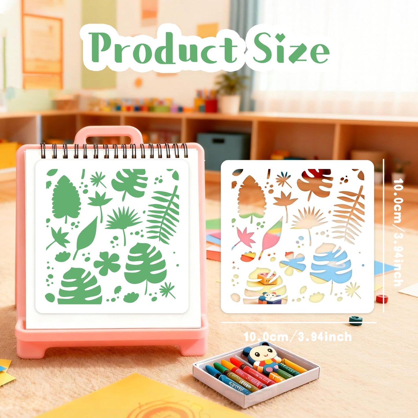 72 Pcs Mandala Stencils, 4 inch Artistic Printing Reusable Stencils for Painting on Wood, Wall & Floor Decor, Scrapbooking, Drawing, Crafts, DIY Rock Painting and face