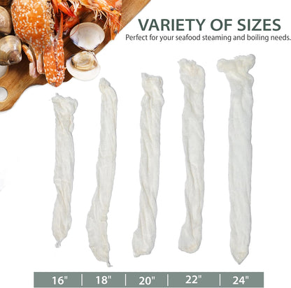 16" Pack 10, Country Seafood Boil & Steamer Bags - of Seafood Boiling Bags for Crab, Crawfish, Shellfish - Low Boil