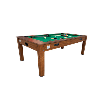 RACK Luxor 7.5-Foot 4-in-1 Multi-Game Swivel Billiard/Pool Table (Green Felt Without Bench) – Pool Table, Table Tennis, Air Hockey & Dining Table – Portable Multi Game Table for Adults & Kids