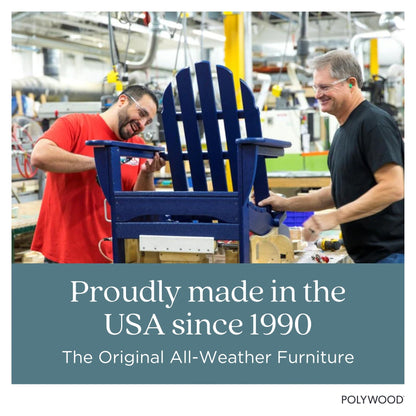 POLYWOOD AD5030AR Classic Folding Adirondack Chair, Height: 35.00" - Width: 29" - Depth: 35.00", Aruba