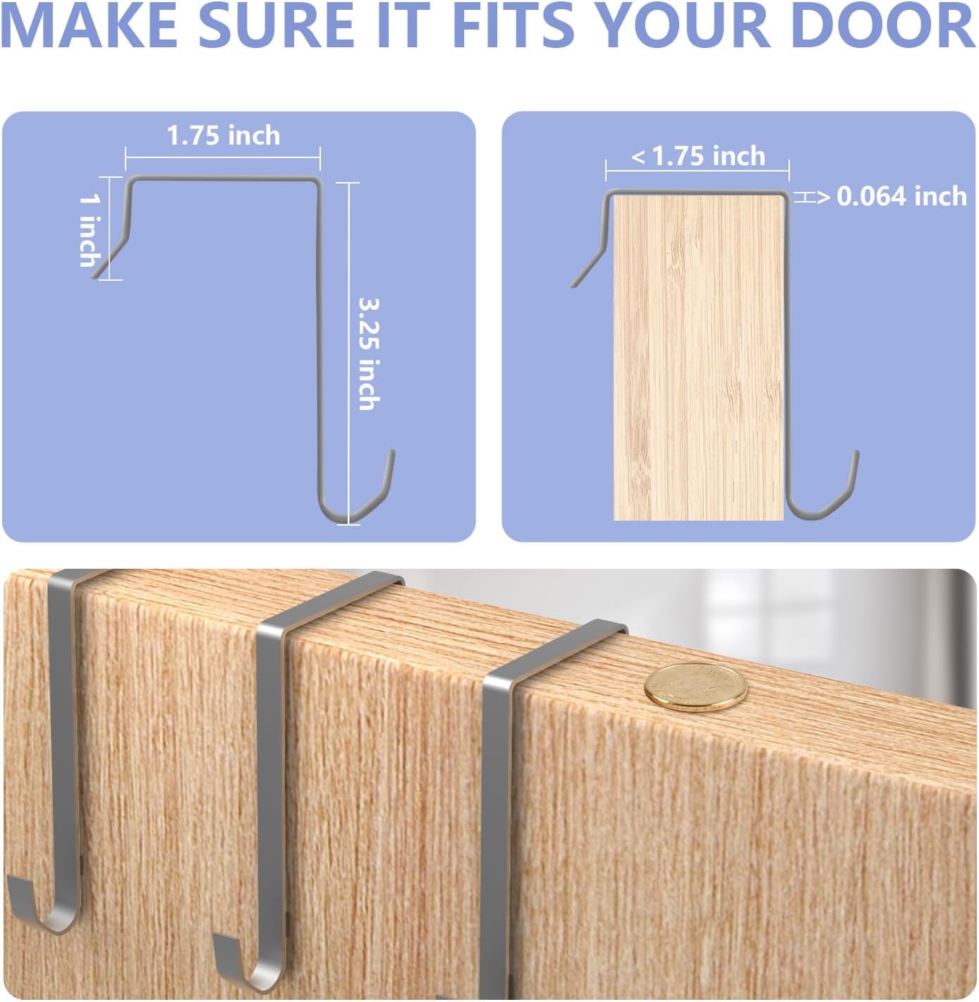 1 Pack Closet 15 FENTEC Over-the-Door-Shoe-Organizers,Hanging Organizers with Large Pocket Shoe Holder Hanging Shoe