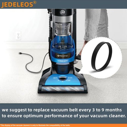 JEDELEOS Replacement Belts for Hoover Elite Rewind Plus Upright Vacuum Model UH71003, UH71009, UH71011, UH71012, UH71013, UH71200, UH72003, UH72011 (Pack of 4)
