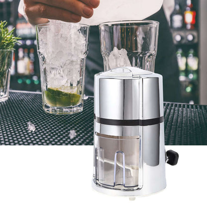 Manual Ice Crusher, Hand Crank Ice Crusher, Commercial Household Portable Shaved Ice Crusher Ice Shaver with Stainless Steel Blade for Snow Cone, Slush