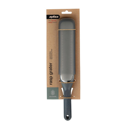 Zyliss Rasp Grater - Handheld Grater with Stainless Steel Blade & Wheat Straw Handle - Ideal for Hard Cheese, Chocolate, Ginger, & More - Protective Cover Doubles as Scraper